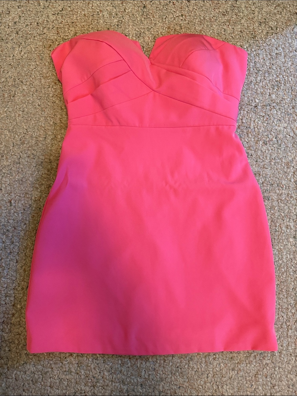DO+BE Hot Pink Strapless Sweetheart Mini Dress